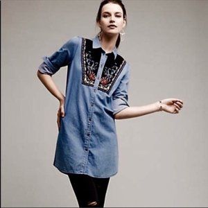 Anthropologie Holding Horses Chambray Tunic Top 4